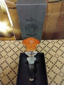 Versace Rosenthal Medusa Bottle Stopper - Orange